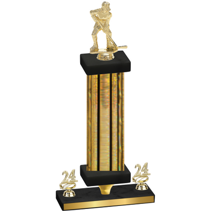 Premium Single Gold Glacier Year Hockey Trophy
