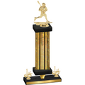 Premium Single Gold Glacier First Place Lacrosse Trophy
