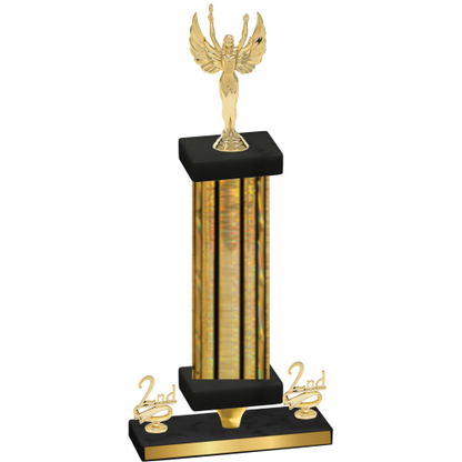 Premium Single Gold Glacier Second Place Victory Trophy