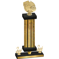Premium Single Gold Glacier Second Place Basketball Trophy