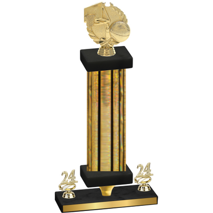 Premium Single Gold Glacier Year Basketball Trophy