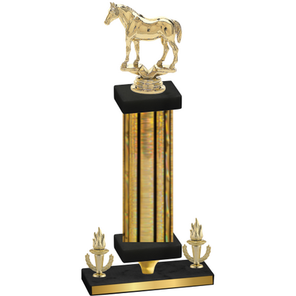 Premium Single Gold Glacier Victory Horses Trophy