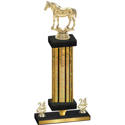 Premium Single Gold Glacier Year Horses Trophy