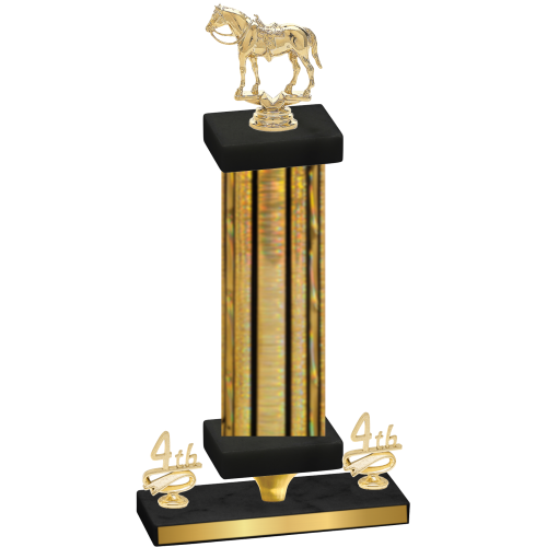 Premium Single Gold Glacier Fourth Place Horses Trophy