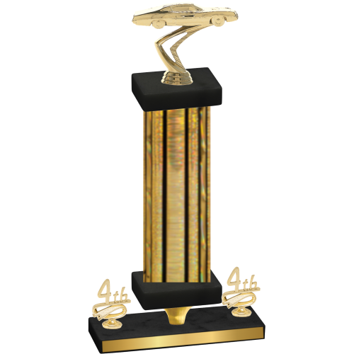 Premium Single Gold Glacier Fourth Place Cars Trophy