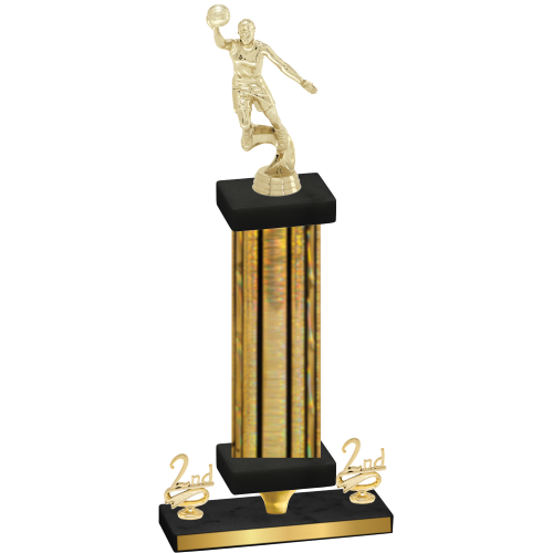 Premium Single Gold Glacier Second Place Basketball Trophy