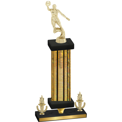 Premium Single Gold Glacier Victory Basketball Trophy