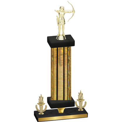 Premium Single Gold Glacier Victory Archery Trophy