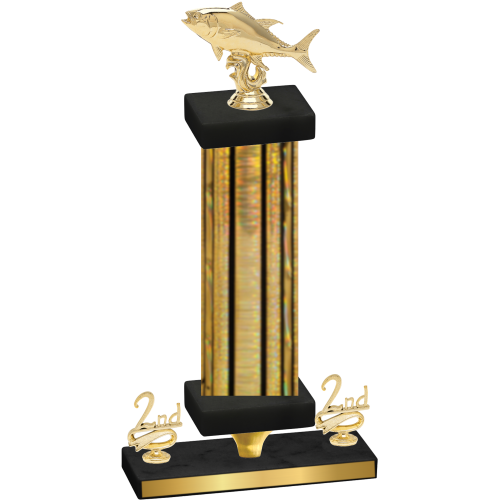 Premium Single Gold Glacier Second Place Fishing Trophy