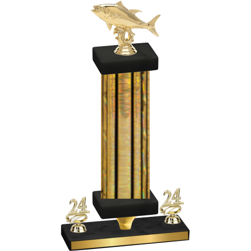 Premium Single Gold Glacier Year Fishing Trophy