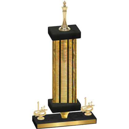 Premium Single Gold Glacier First Place Chess Trophy