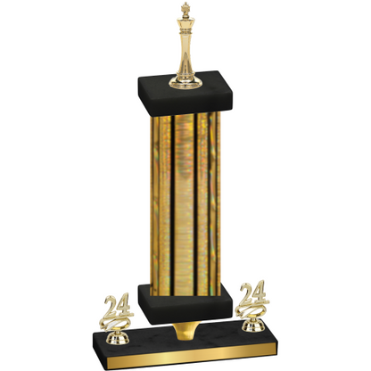 Premium Single Gold Glacier Year Chess Trophy