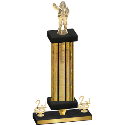 Premium Single Gold Glacier Second Place Holiday Trophy