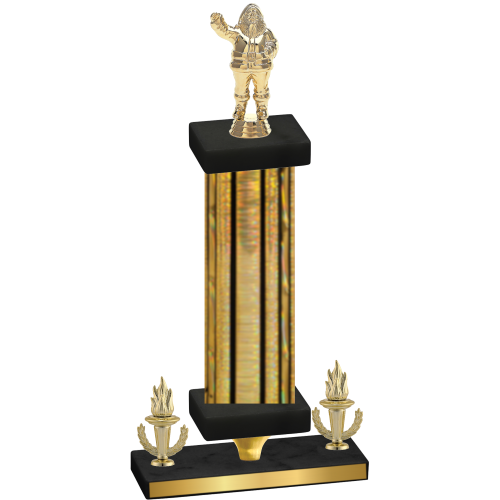 Premium Single Gold Glacier Victory Holiday Trophy
