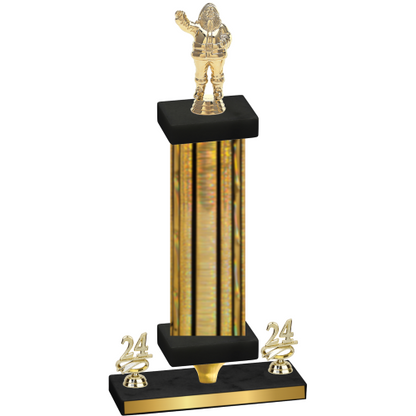 Premium Single Gold Glacier Year Holiday Trophy