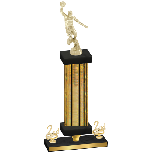 Premium Single Gold Glacier Second Place Basketball Trophy