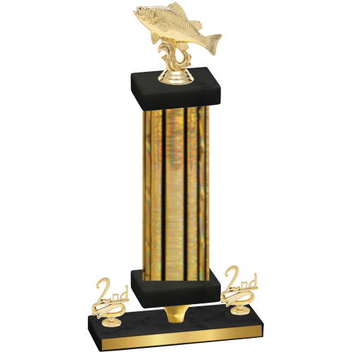 Premium Single Gold Glacier Second Place Fishing Trophy