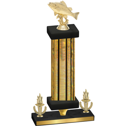 Premium Single Gold Glacier Victory Fishing Trophy