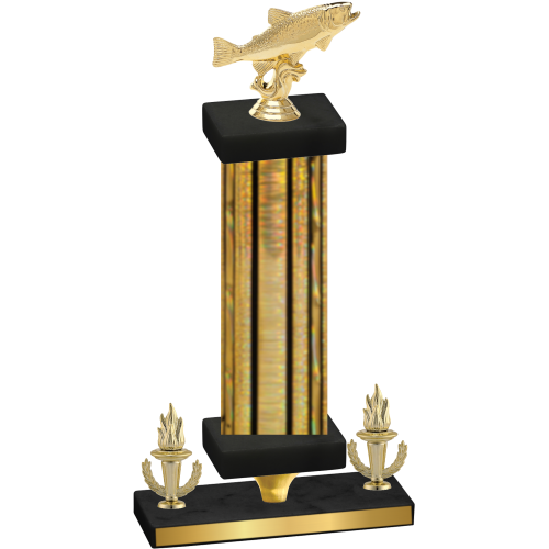 Premium Single Gold Glacier Victory Fishing Trophy