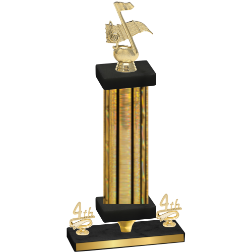 Premium Single Gold Glacier Fourth Place Music Trophy