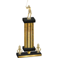 Premium Single Gold Glacier Victory Golf Trophy