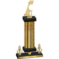 Premium Single Gold Glacier Victory Golf Trophy