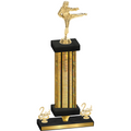 Premium Single Gold Glacier Second Place Karate Trophy