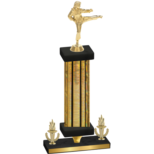 Premium Single Gold Glacier Victory Karate Trophy