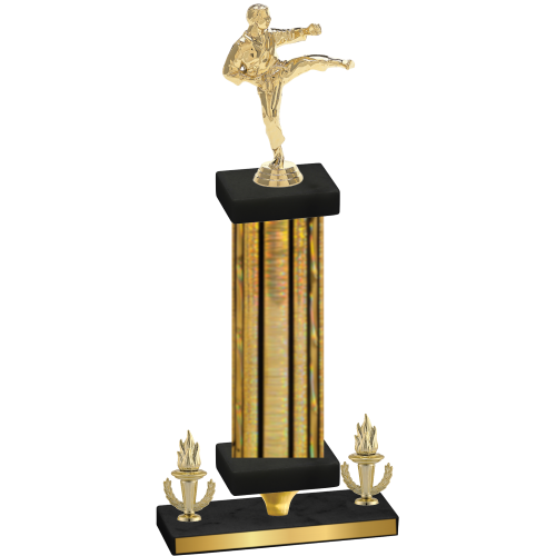 Premium Single Gold Glacier Victory Karate Trophy