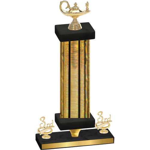 Premium Single Gold Glacier Third Place Academics Trophy