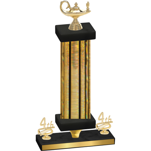 Premium Single Gold Glacier Fourth Place Academics Trophy