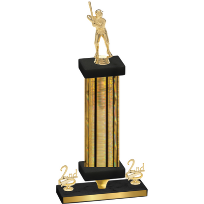 Premium Single Gold Glacier Second Place Baseball Trophy