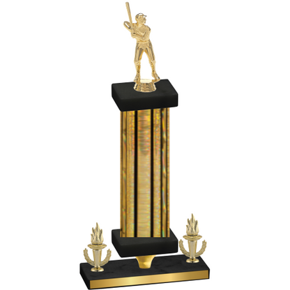 Premium Single Gold Glacier Victory Baseball Trophy