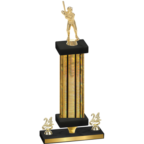 Premium Single Gold Glacier Year Baseball Trophy