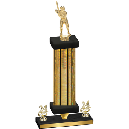 Premium Single Gold Glacier Year Baseball Trophy