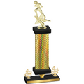 Premium Single Gold Carbon Fiber Fourth Place Football Trophy