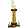 Premium Single Gold Carbon Fiber Victory Football Trophy