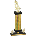 Premium Single Gold Carbon Fiber Year Football Trophy