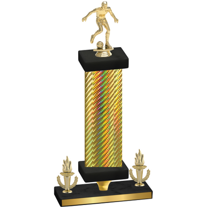 Premium Single Gold Carbon Fiber Victory Soccer Trophy