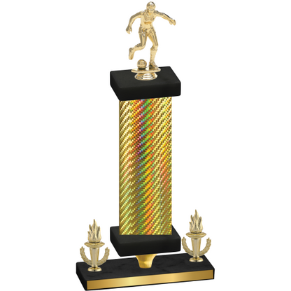 Premium Single Gold Carbon Fiber Victory Soccer Trophy