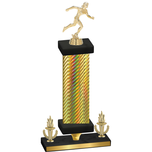 Premium Single Gold Carbon Fiber Victory Running Trophy