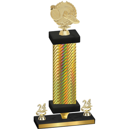 Premium Single Gold Carbon Fiber Year Running Trophy