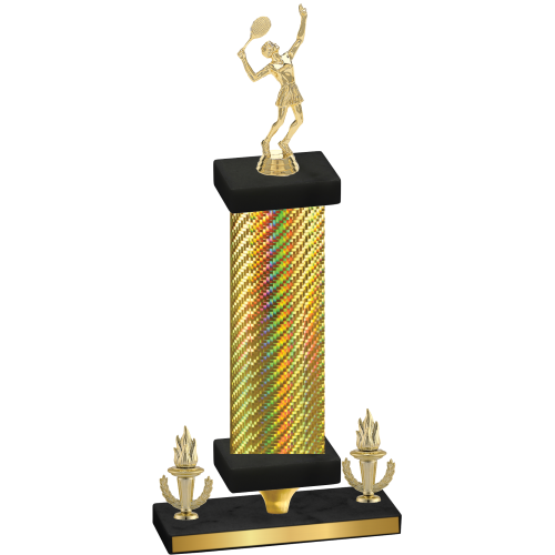Premium Single Gold Carbon Fiber Victory Tennis Trophy
