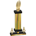 Premium Single Gold Carbon Fiber Victory Football Trophy