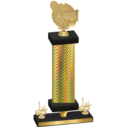 Premium Single Gold Carbon Fiber First Place Tennis Trophy