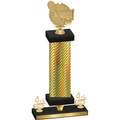 Premium Single Gold Carbon Fiber Fourth Place Tennis Trophy