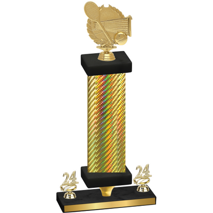 Premium Single Gold Carbon Fiber Year Tennis Trophy