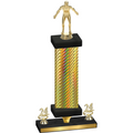 Premium Single Gold Carbon Fiber Year Wrestling Trophy