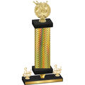 Premium Single Gold Carbon Fiber Third Place Bowling Trophy