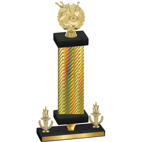 Premium Single Gold Carbon Fiber Victory Bowling Trophy